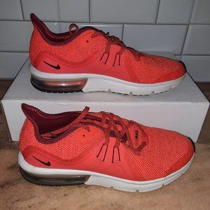 Nike Air Max Sequent 3 Sneaker Shoes - Orange Red - Youth Size 7